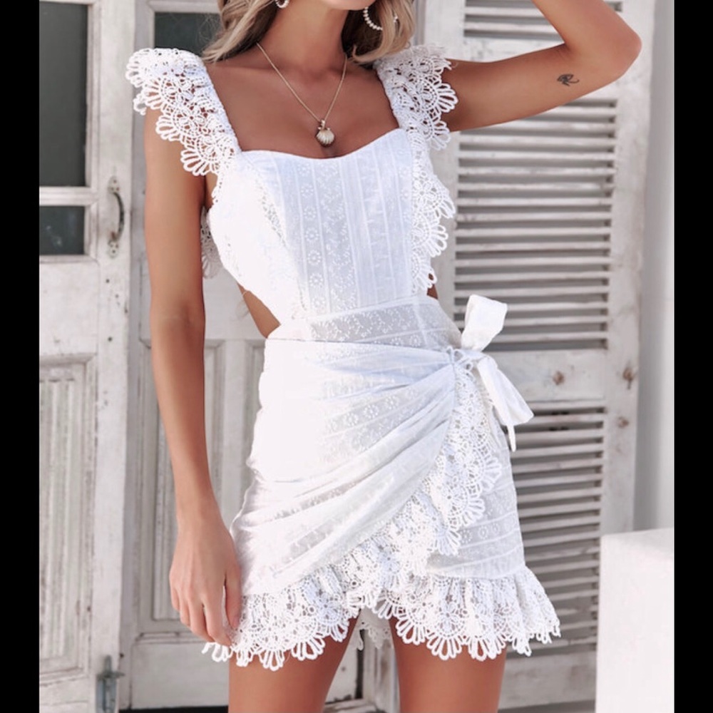 Mini white dress